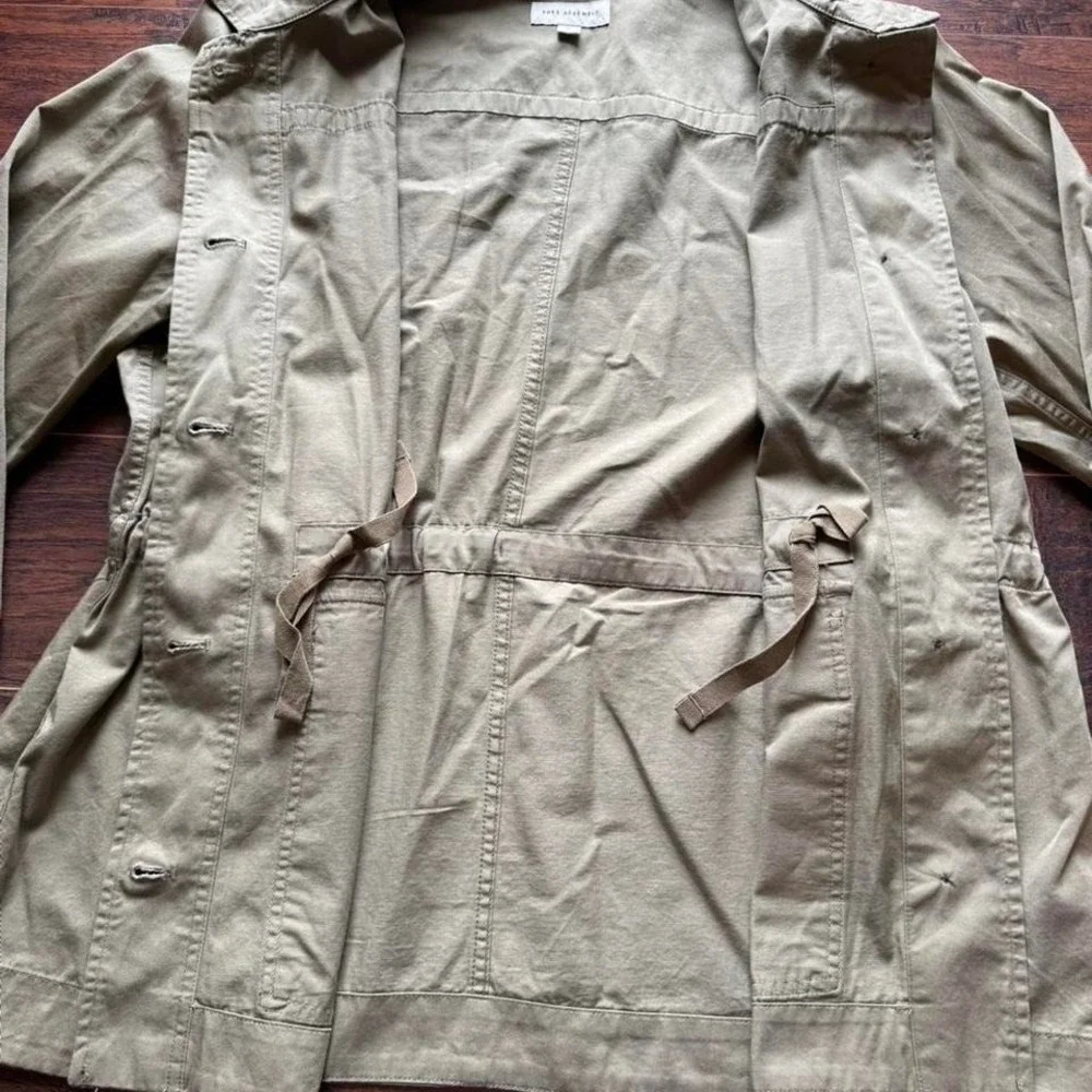 UTILITY CASUAL WORKWEAR FREE ASSEMBLY ARMY GREEN BUTTON UP JACKET PLUS SIZE XXL - Picture 5 of 7